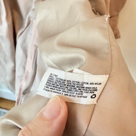 Gap pale pink women's trench coat - Picture 8 of 8